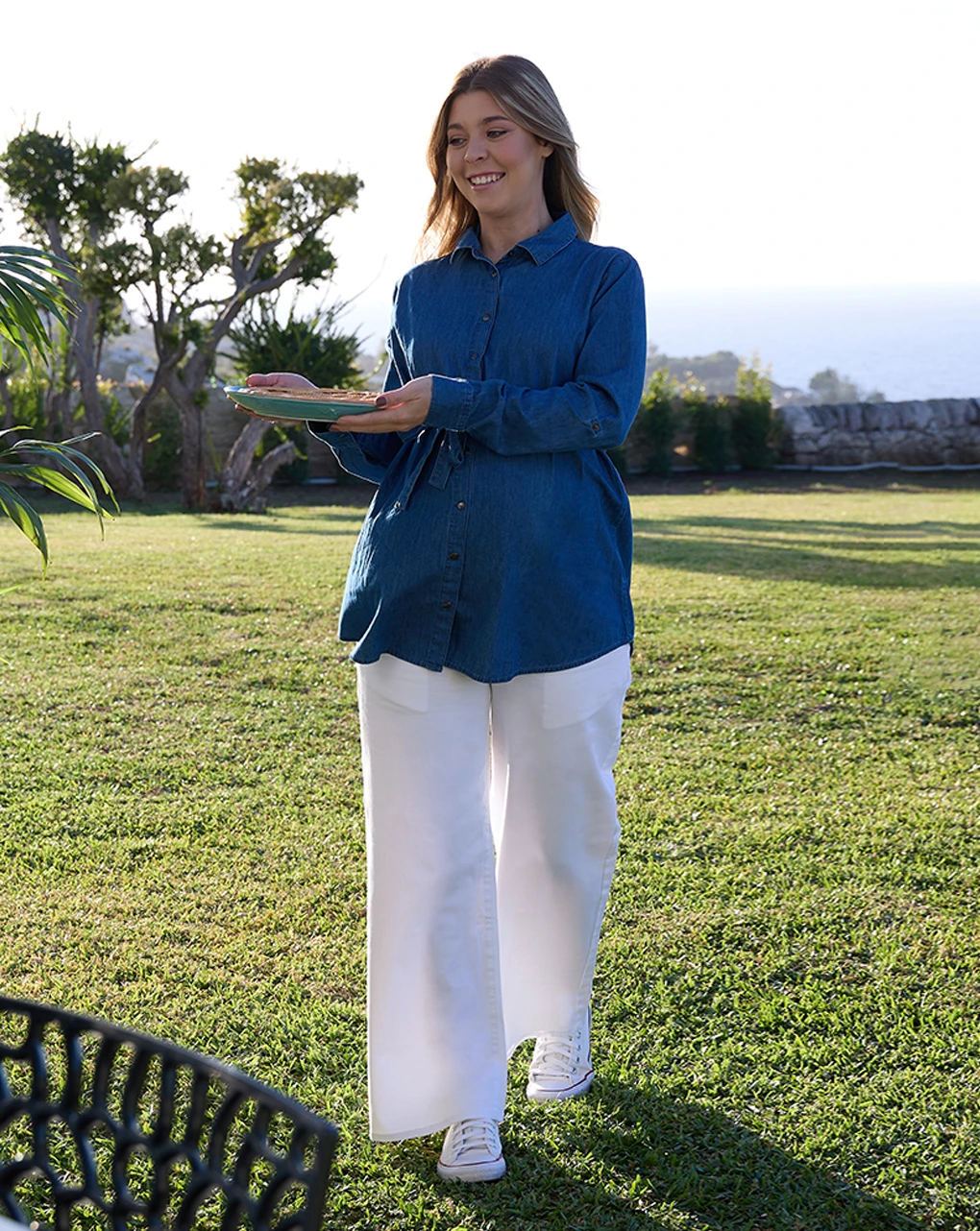 Prenatal Pantalone Premaman Ampio Con Fascia Alta In Vita 1 Prenatal Pantalone Premaman Ampio Con Fascia Alta In Vita