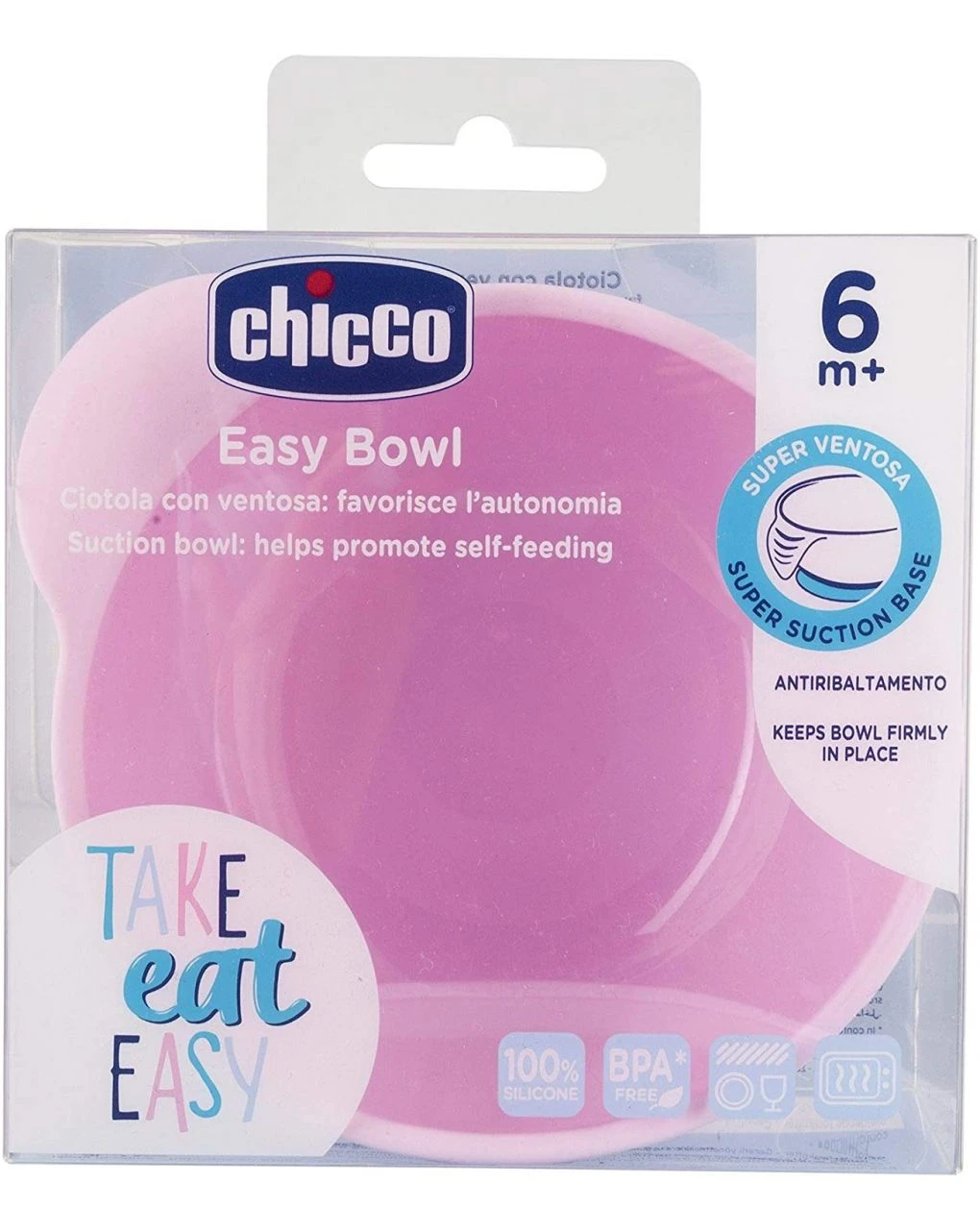 Ciotola Silicone Con Ventosa 6m+ Rosa 1 Ciotola Silicone Con Ventosa 6m+ Rosa