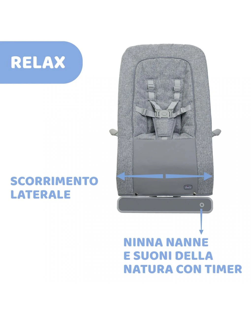Sdraietta Rhythm'n'sound Ash Grey - Chicco 3 Sdraietta Rhythm'n'sound Ash Grey - Chicco - immagine 3