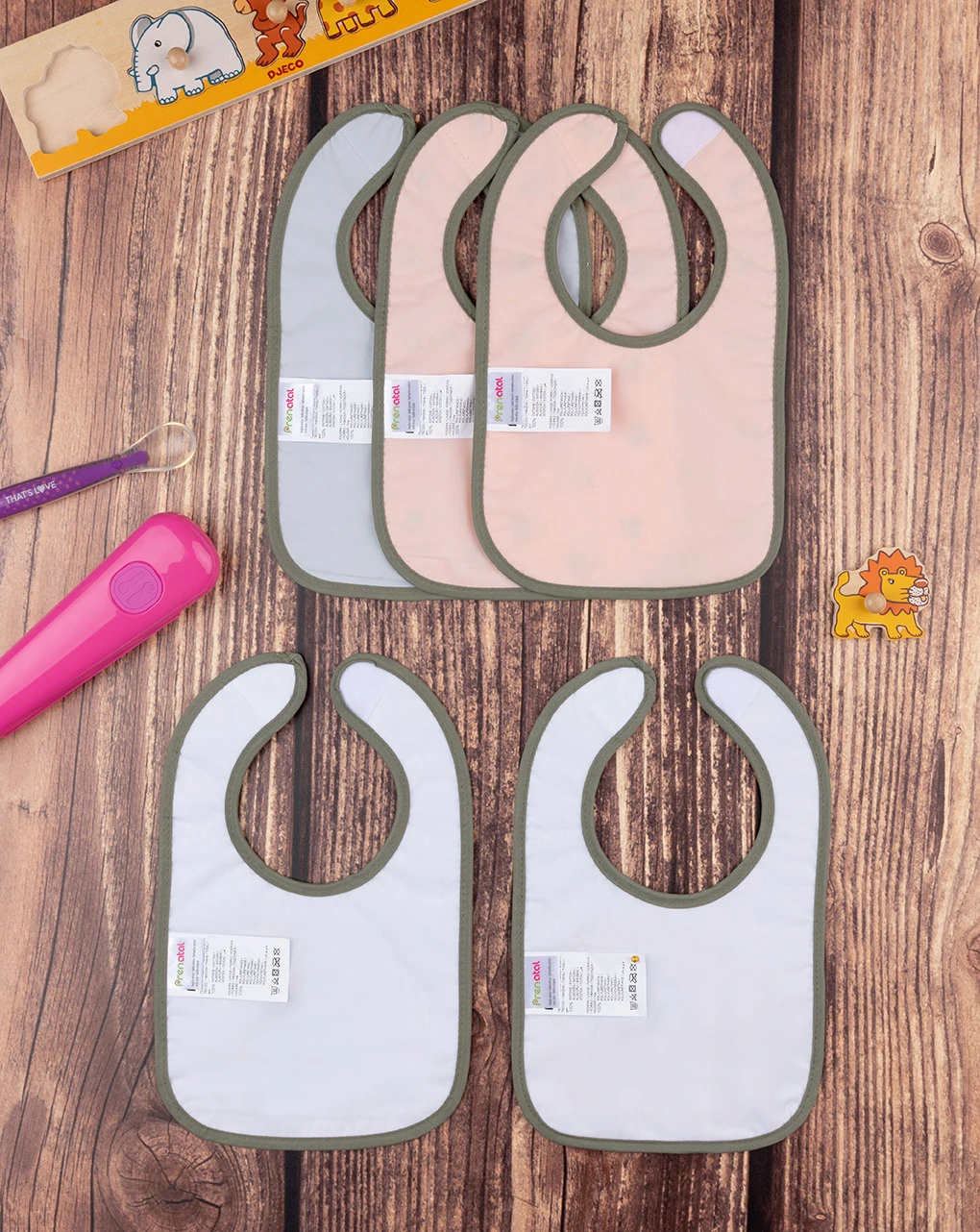 Pack 5 Bavaglini Spugna Bimbo 2 Pack 5 Bavaglini Spugna Bimbo - immagine 2