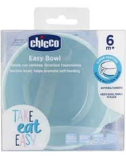 Ciotola Silicone Con Ventosa 6m+ Azzurra