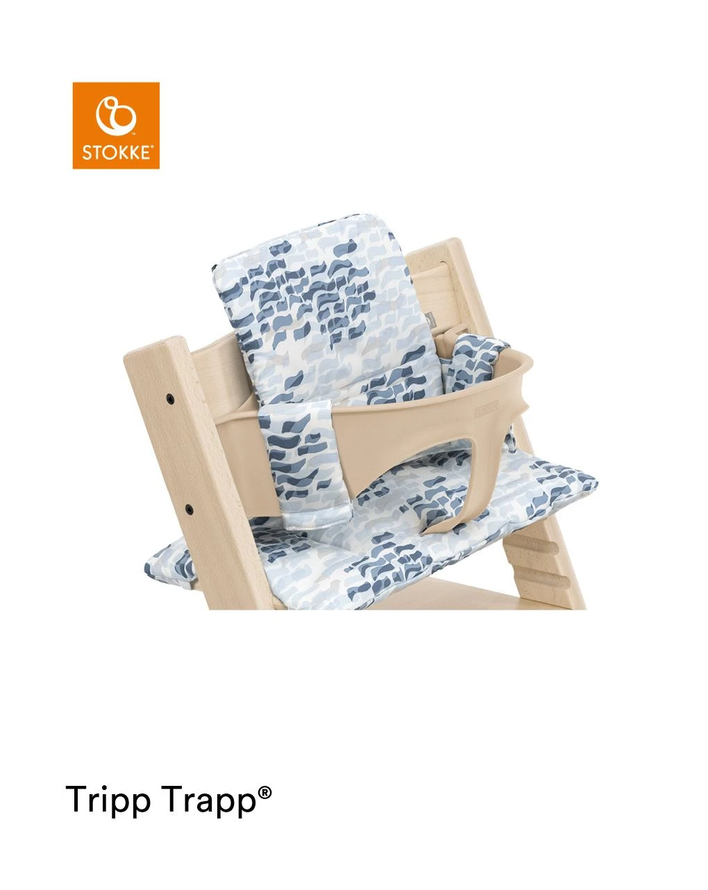 Tripp Trapp® Classic Cushion Waves Blue 1 Tripp Trapp® Classic Cushion Waves Blue