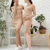 Prenatal Abito Premaman In Maglia Beige