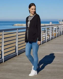 Prenatal Cardigan Premaman Nero Con Cappuccio -Prenatal Shop 34ad6091 xz 710100 2