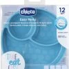 Piatto Silicone A Scomparti Con Ventosa 12 Mesi + Azzurro