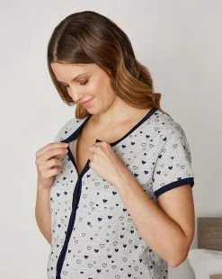 Prenatal Camicia Da Notte Per Parto Con Fantasia Cuori -Prenatal Shop 41538593 xz 000000000000687723 03