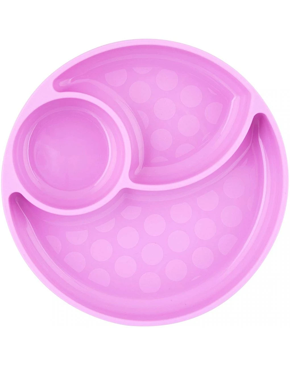 Piatto Silicone A Scomparti Con Ventosa 12 Mesi + Rosa 3 Piatto Silicone A Scomparti Con Ventosa 12 Mesi + Rosa - immagine 3