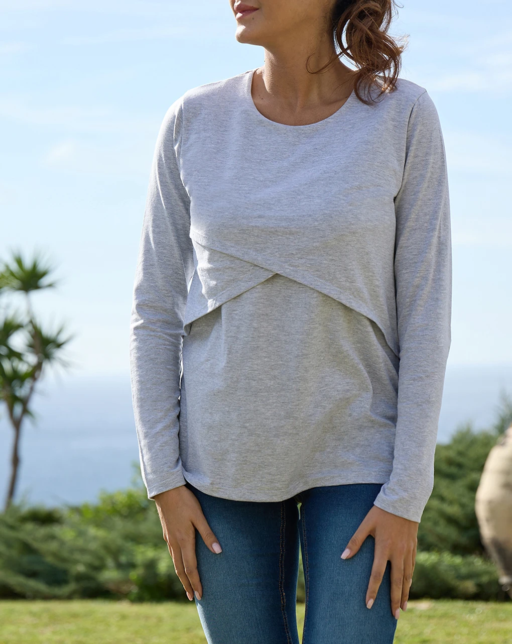 Prenatal T-shirt Premaman Allattamento Grigia 1 Prenatal T-shirt Premaman Allattamento Grigia