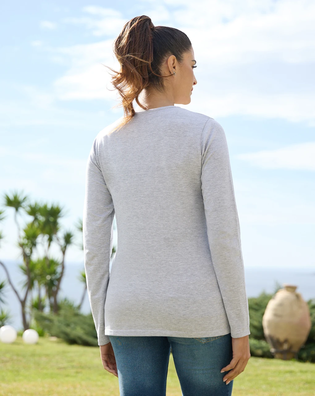 Prenatal T-shirt Premaman Allattamento Grigia 2 Prenatal T-shirt Premaman Allattamento Grigia - immagine 2