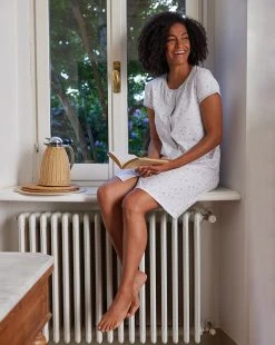 Prenatal Camicia Da Notte Per Parto Fantasia Cuori Grigi