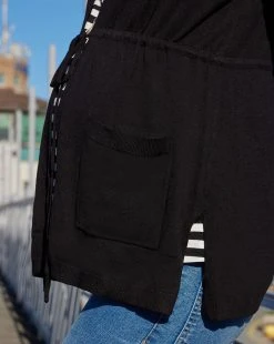 Prenatal Cardigan Premaman Nero Con Cappuccio -Prenatal Shop 69fec3c0 xz 710100 3