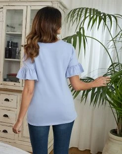 Prenatal T-shirt Allattamento Azzurra Con Ruches -Prenatal Shop 6dcab017 xz 1289257 1