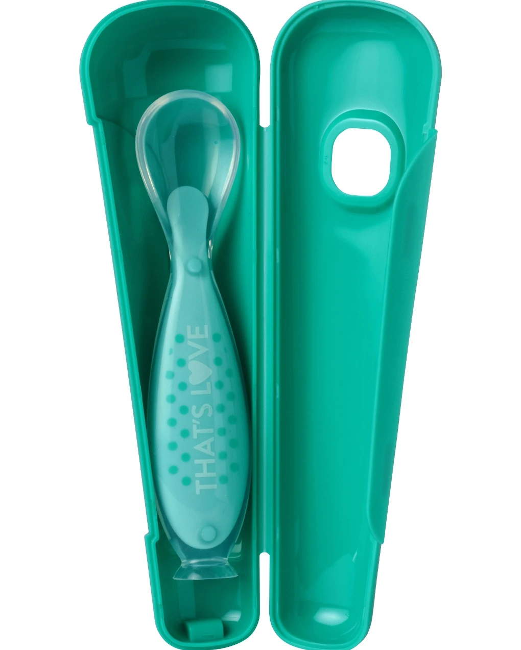 Cucchiaio In Silicone Con Portacucchiaio 6m+ - That's Love 1 Cucchiaio In Silicone Con Portacucchiaio 6m+ - That's Love