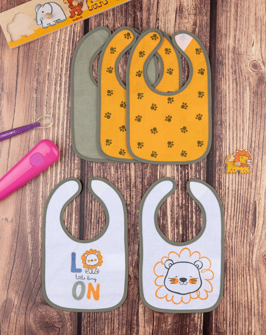 Pack 5 Bavaglini Spugna Bimbo 1 Pack 5 Bavaglini Spugna Bimbo