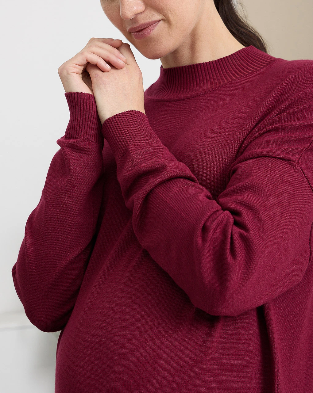 Prenatal Abito Premaman In Maglia Bordeaux 4 Prenatal Abito Premaman In Maglia Bordeaux - immagine 4