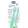 Cucchiaio Morbido Silicone 6m+ Azzurro (2pz)