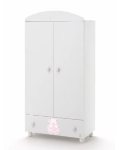 Armadio 2 Ante Bianco My Teddy Rosa