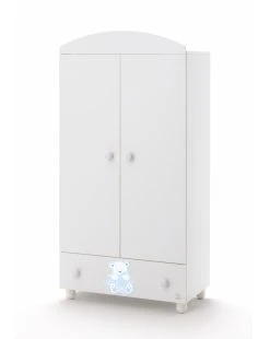 Armadio 2 Ante Bianco My Teddy Azzurro