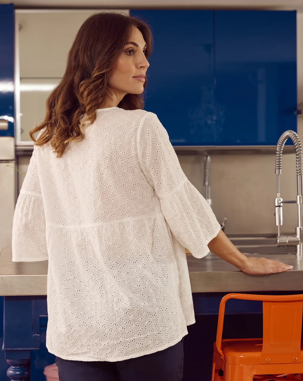 Prenatal Blusa Premaman Allattamento In Broderie Anglaise 2 Prenatal Blusa Premaman Allattamento In Broderie Anglaise - immagine 2