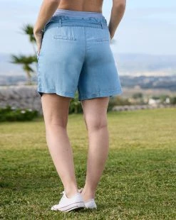 Prenatal Short Premaman In Chambray Con Fascia Alta In Vita -Prenatal Shop 8e10a39a xz 1289137 2