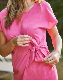 Prenatal Abito Premaman In Cotone Fucsia Con Fiocco -Prenatal Shop 9a22a94e xz 000000000000691340 02