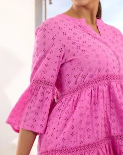 Prenatal Abito Premaman Allattamento Fucsia In Broderie Anglaise -Prenatal Shop a070dc2c xz 1289561 3
