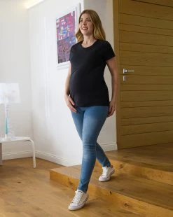 Prenatal T-shirt Premaman Allattamento Nera