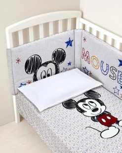 Set Letto 4 Pezzi In Cotone Stampa Mickey Mouse