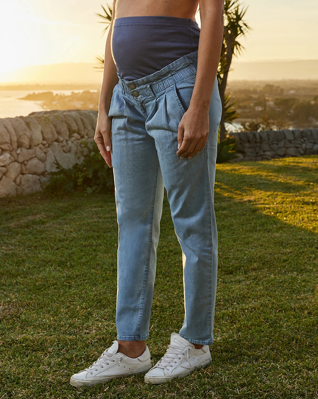 Prenatal Jeans Premaman Con Pinces E Fascia Alta In Vita 2 Prenatal Jeans Premaman Con Pinces E Fascia Alta In Vita - immagine 2