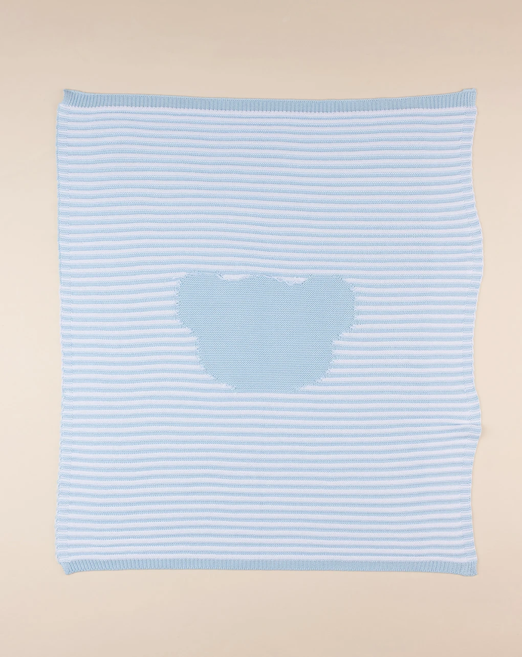 Coperta Estiva Culla/carrozzina Tricot Orsetto Azzurro 2 Coperta Estiva Culla/carrozzina Tricot Orsetto Azzurro - immagine 2