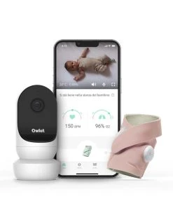 Monitor Duo - Smart Baby Monitor Con Video Hd (smart Sock 3 + Cam 2) Rosa Antico - Owlet