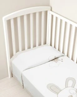 Copertina Lettino Con Ricamo Cagnolino