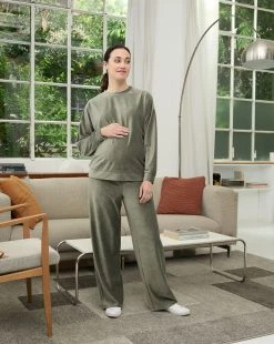 Prenatal Pantalone A Palazzo Premaman In Ciniglia