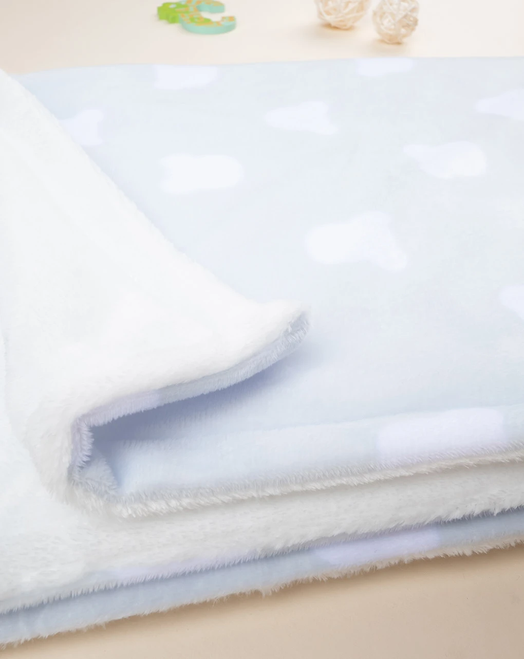 Coperta Culla Pile Bimbo Azzurra 4 Coperta Culla Pile Bimbo Azzurra - immagine 4