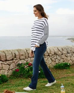 Prenatal Pantalone Premaman In Denim Stretch Con Fascia Alta In Vita