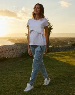 Prenatal Jeans Premaman Con Pinces E Fascia Alta In Vita