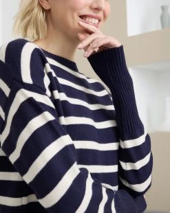 Prenatal Maglioncino Premaman Blu Con Fantasia Righe -Prenatal Shop ec209db4 xz 1329261 3