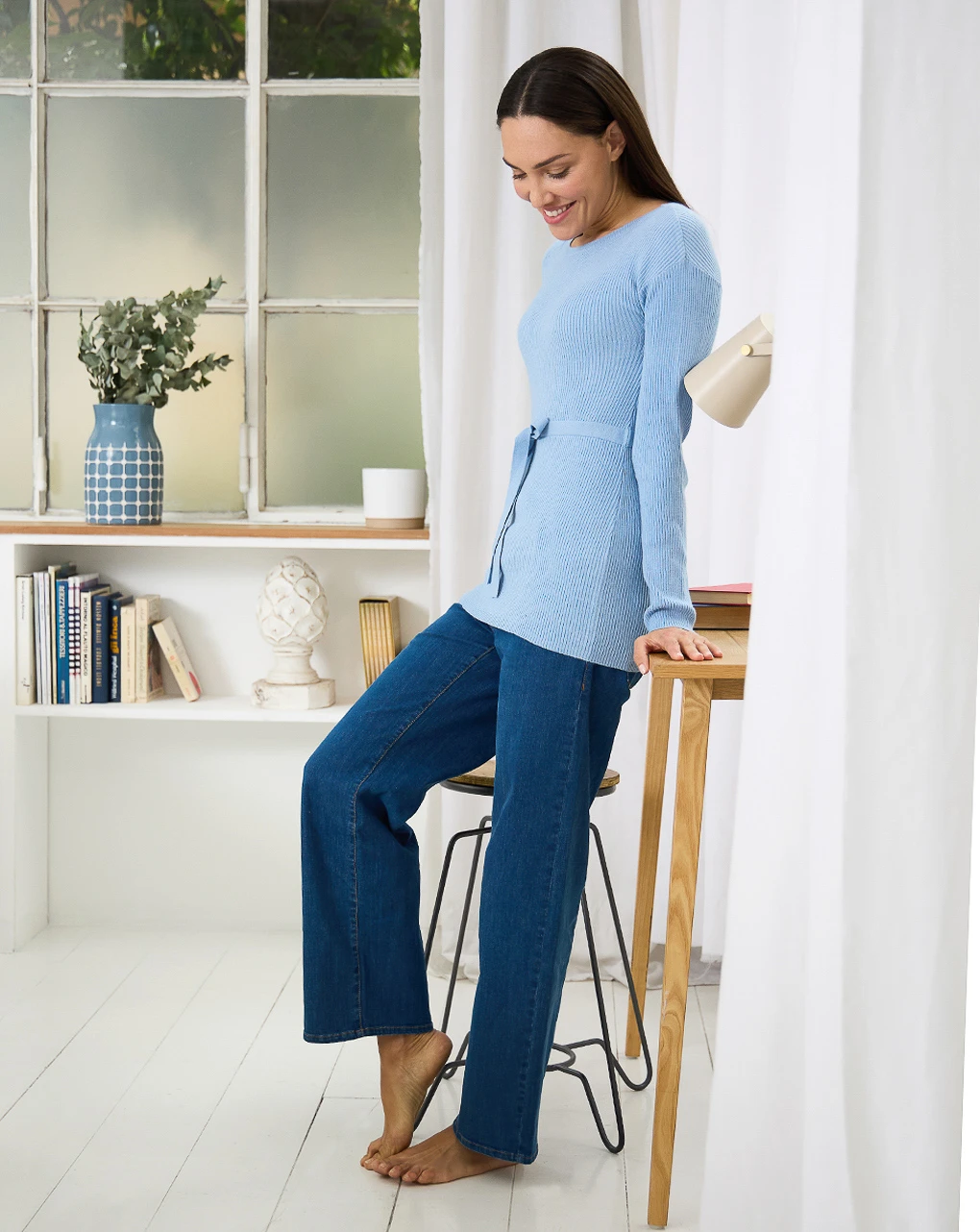 Prenatal Pullover In Maglia A Costine 1 Prenatal Pullover In Maglia A Costine