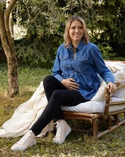 Prenatal Pantalone Premaman Con Fascia Alta In Vita