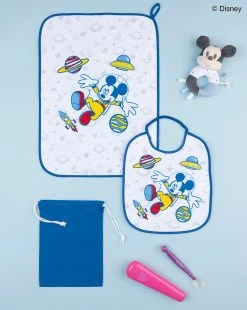 Prenatal Set Asilo Bimbo "mickey Mouse" Blu
