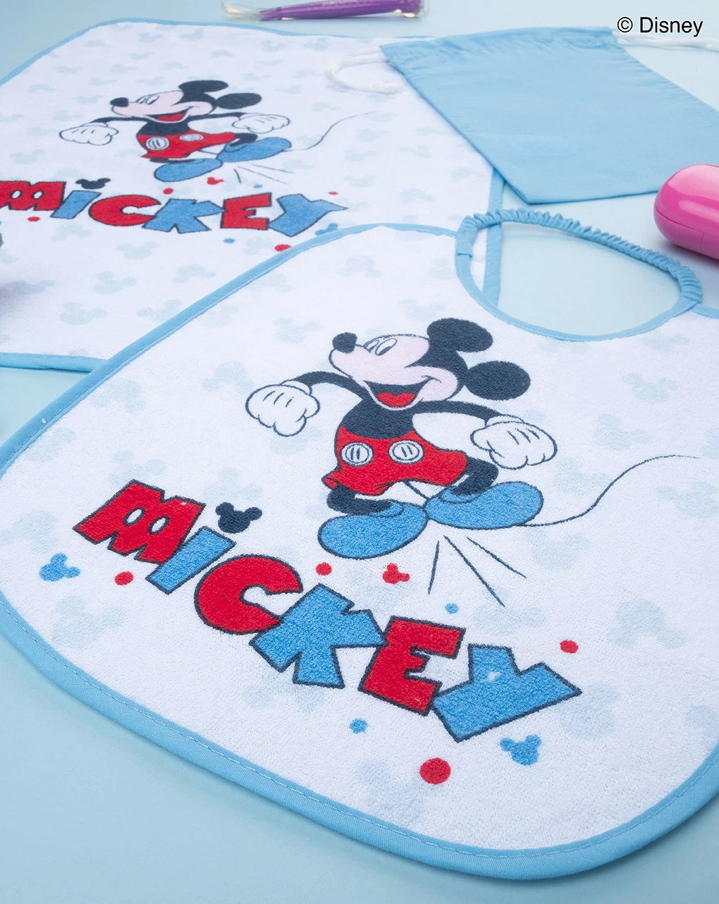 Prenatal Set Asilo Bimbo "mickey Mouse" Azzurro 3 Prenatal Set Asilo Bimbo "mickey Mouse" Azzurro - immagine 3